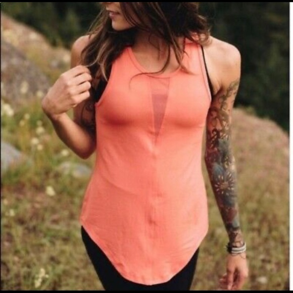 Zyia Active Womens Orange Mesh Inset Effortless Racerback Workout Tank Sz XXL - Picture 2 of 7